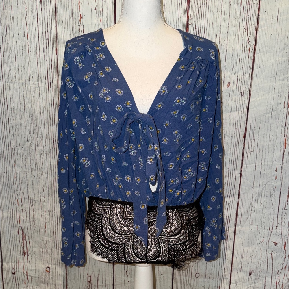 Floral Blue Women's body suit